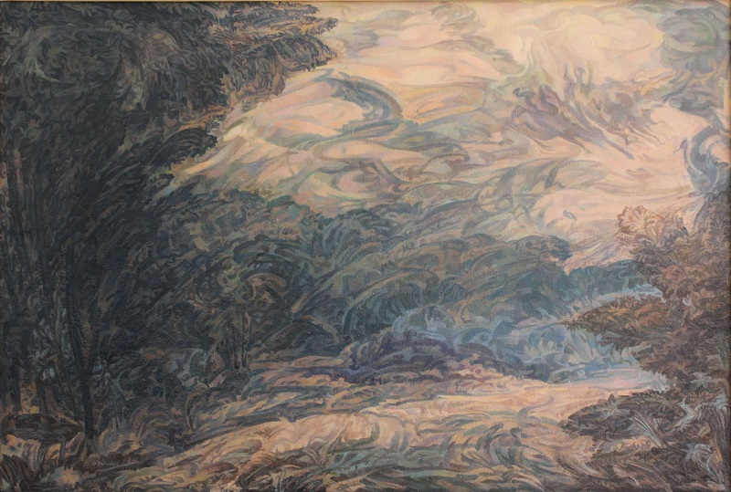 Лесная дорога, художник Степан Климчук, холст, масло, 65x95см