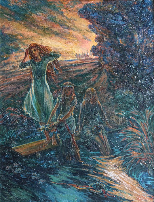 Купалье, художник Степан Климчук, холст, масло, 80x60см