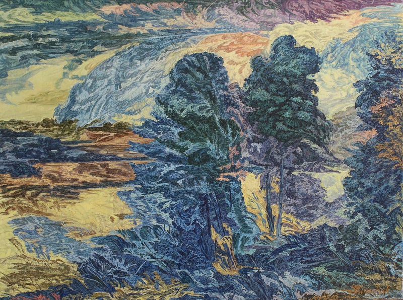 Ветер в соснах, художник Степан Климчук, холст, масло, 80x100см