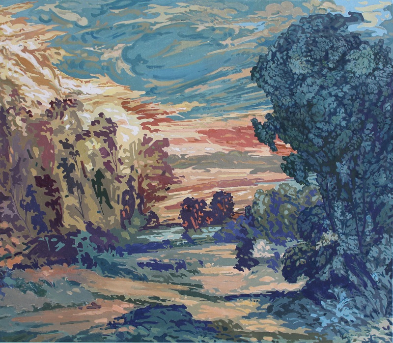 Лесная поляна, художник Степан Климчук, холст, масло, 70x80см