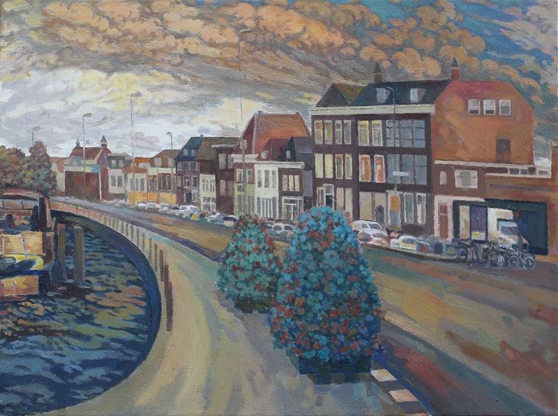 Набережная Харлема, художник Степан Климчук, холст, масло, 45x60см