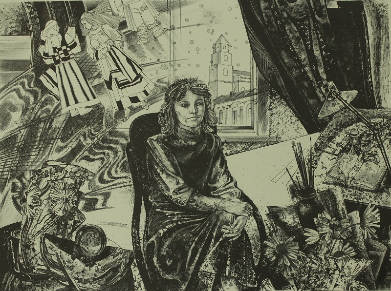 Художница Раиса Климкович, художник Степан Климчук, литография, 45x55см