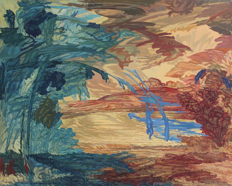 Ветер на озере, художник Степан Климчук, холст, масло, 80x100см